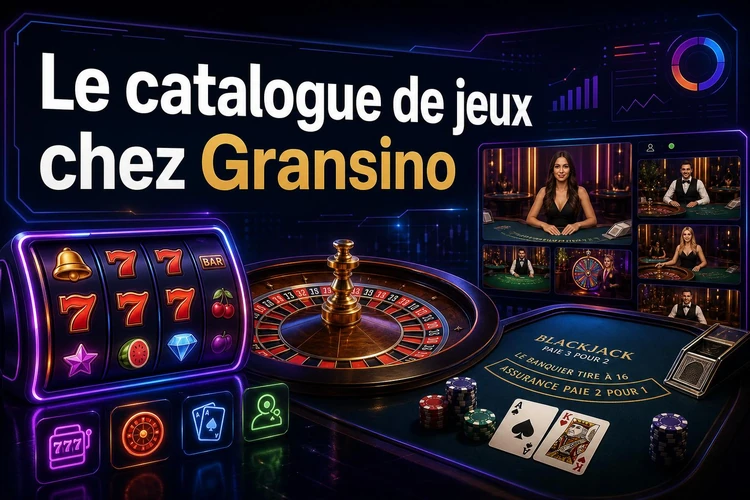 Le catalogue de jeux chez Gransino