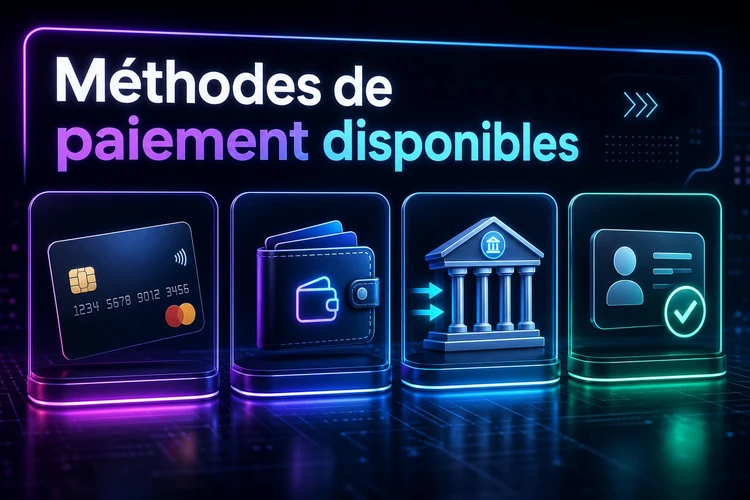 Méthodes de paiement disponibles